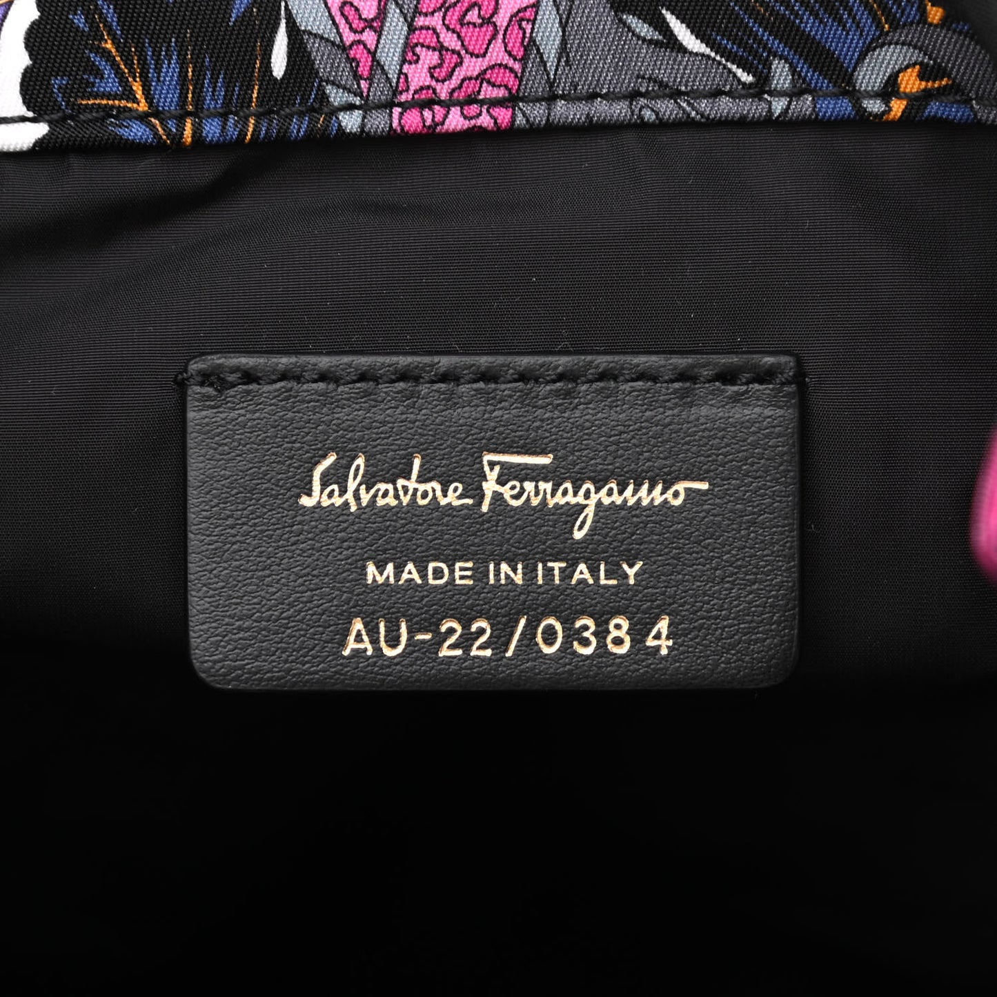 Econyl Calfskin Printed Cosmetics Case Multicolor