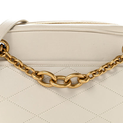 Saint Laurent Lambskin Quilted Le Maillon Chain Strap Crossbody Crema Soft 8 of 12