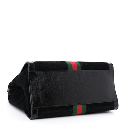 Gucci Suede Patent GG Web Medium Ophidia Tote Bag Black 4 of 10