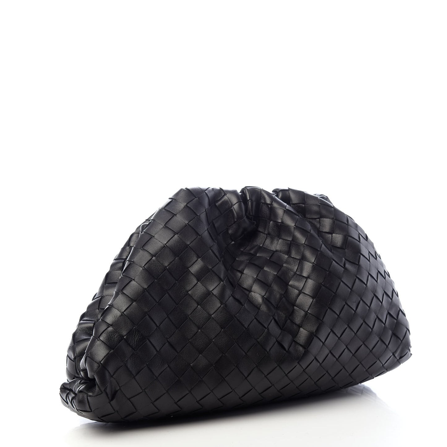Nappa Maxi Intreccio The Pouch Oversized Clutch Black