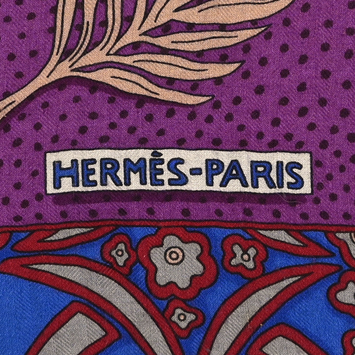 Cashmere Silk Zenobie Reine de Palmyre Shawl 140 Fuchsia Gris Acier Violet