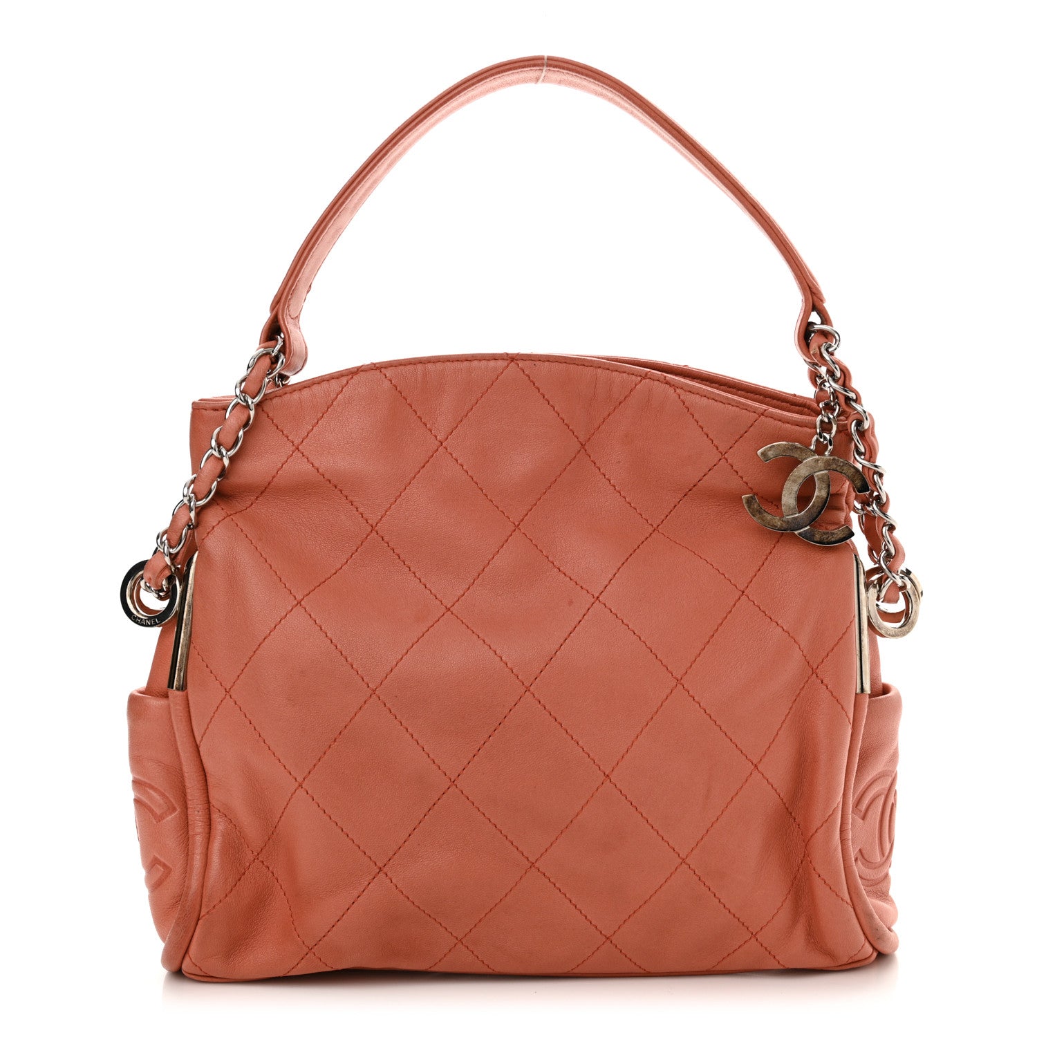 Chanel Lambskin Stitched Small Ultimate Soft Tote Pink 1 of 17