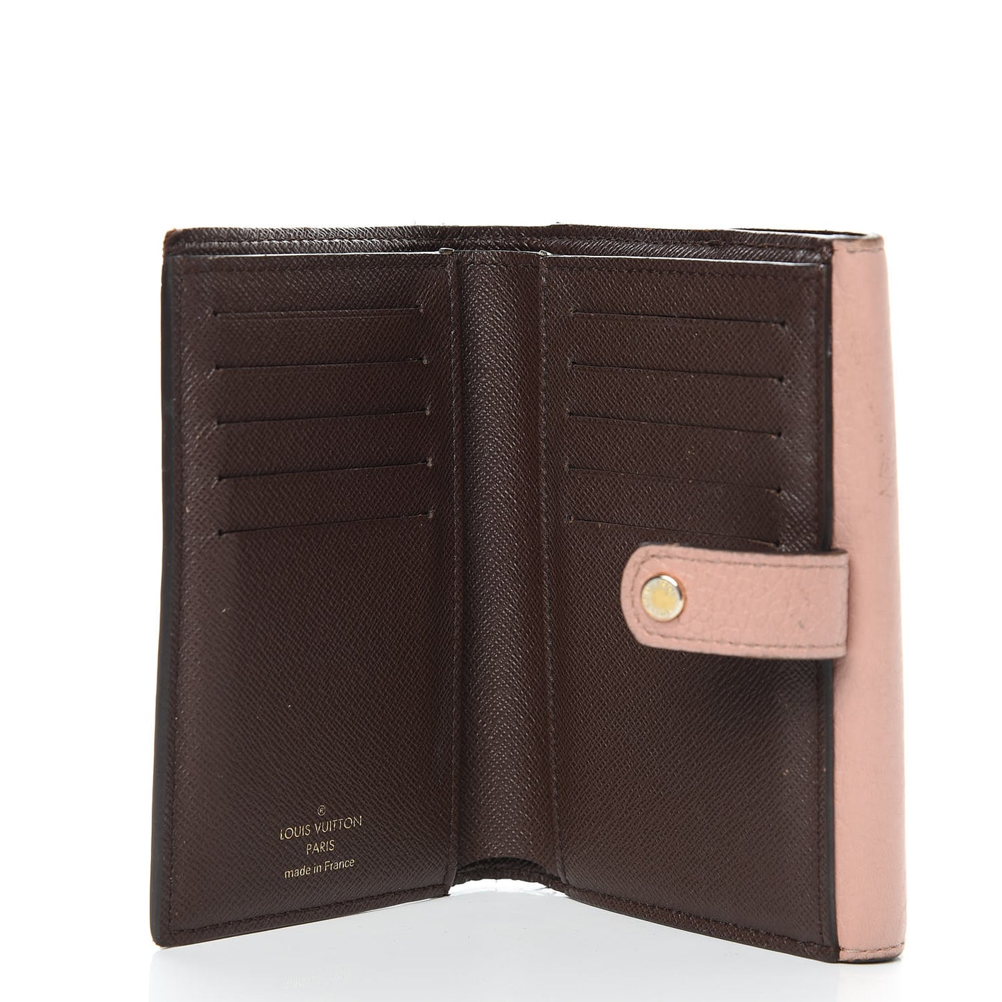 Damier Ebene Normandy Compact Wallet Rose Ballerine