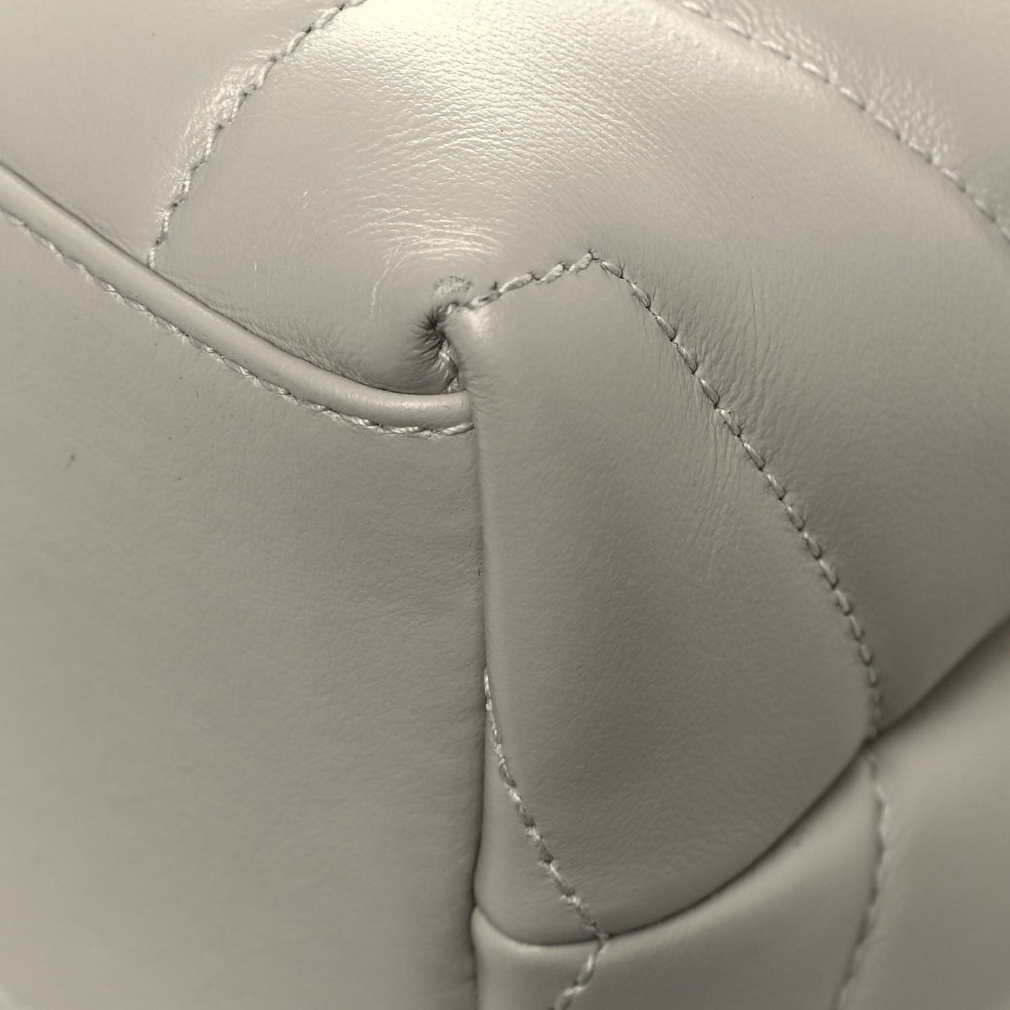 Calfskin Y Quilted Monogram Small Loulou Chain Satchel Ivory