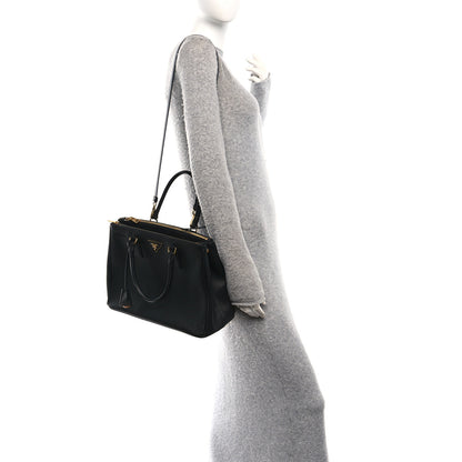 Prada Saffiano Lux Large Galleria Double Zip Tote Black 2 of 10