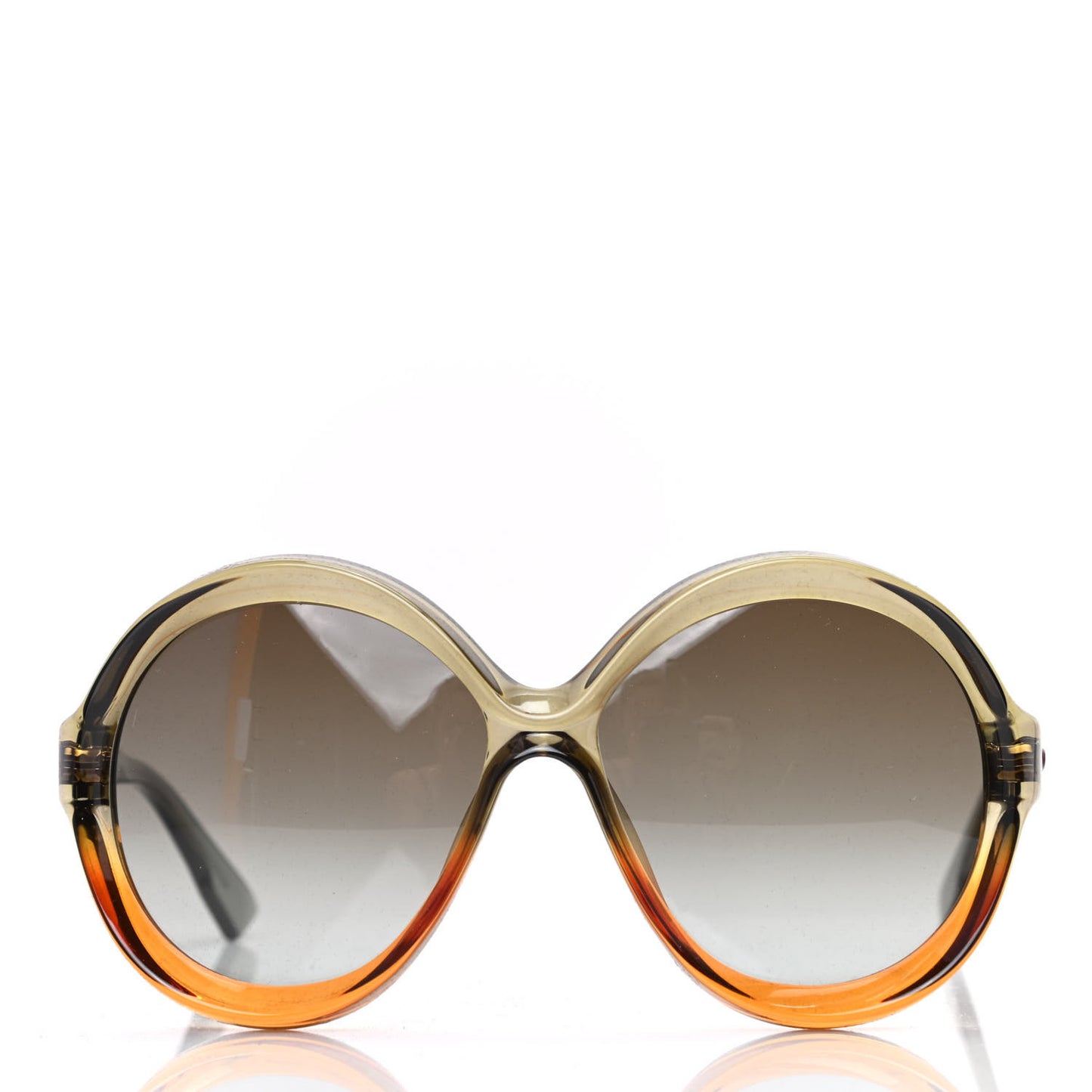 Diorbianca Round Sunglasses Brown