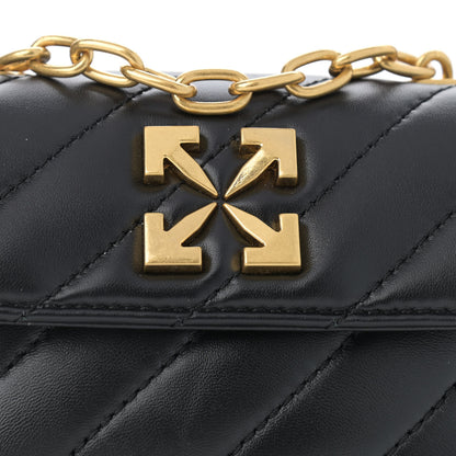Off-White Calfskin Diagonal Quilted Jackhammer 17 Shoulder Bag Black 7 of 10