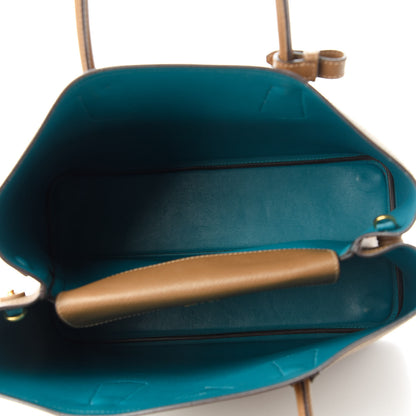Prada Saffiano Cuir Medium Double Bag Cannella Turquoise 5 of 9