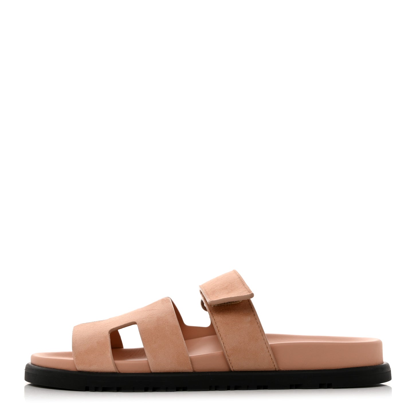 Suede Goatskin Womens Chypre Sandals 37.5 Nude