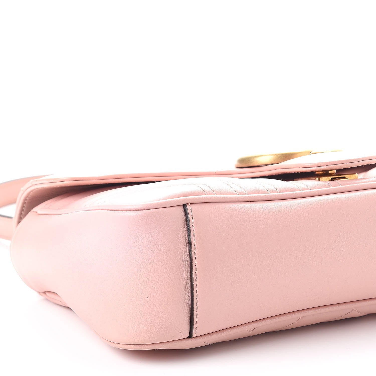 Gucci Calfskin Matelasse Small GG Marmont Shoulder Bag Perfect Pink 9 of 11
