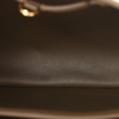 Louis Vuitton Taurillon Capucines MM Smokey Brown Green Creme Pink 5 of 9