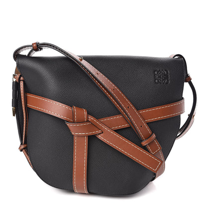 Loewe Grained Calfskin Large Gate Bag Pecan Black 1 of 9