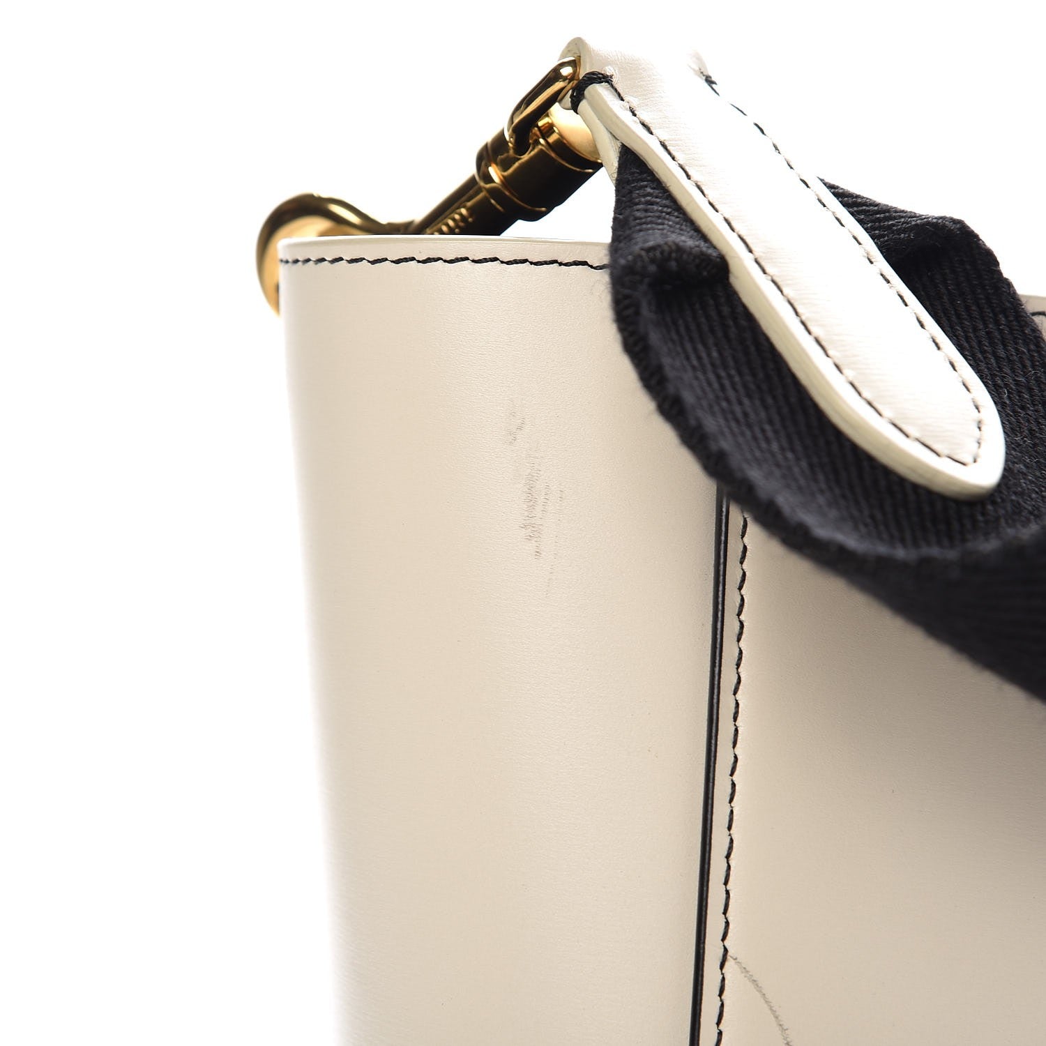 Celine Supersoft Calfskin Sangle Bucket Bag White 9 of 13