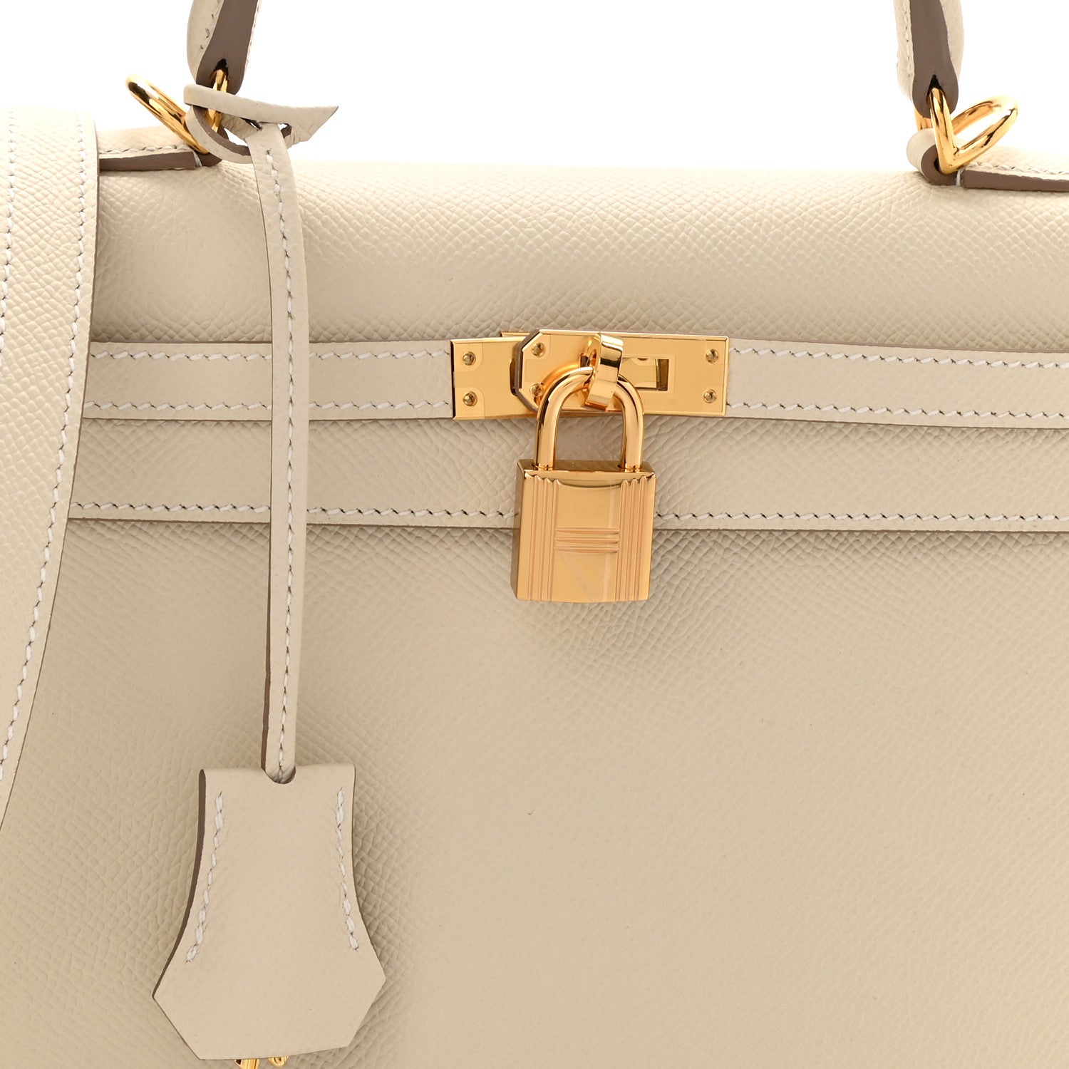 Hermes Epsom Kelly Sellier 25 Craie 9 of 11