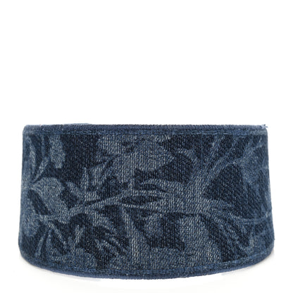 Christian Dior Denim Flowers Embroidered Headband Blue 3 of 8