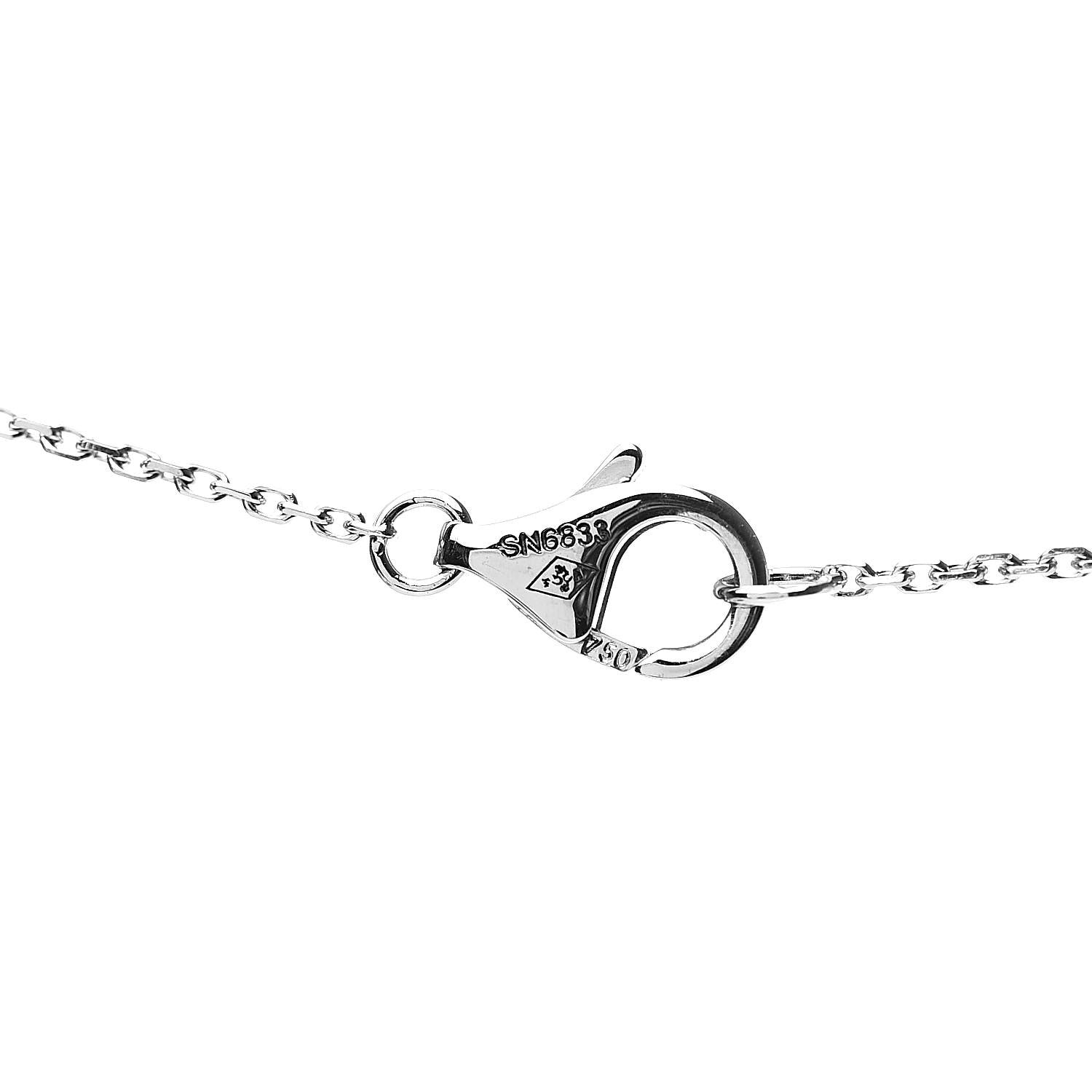 Cartier 18K White Gold Diamond Caresse D'Orchidees Par Necklace 4 of 6