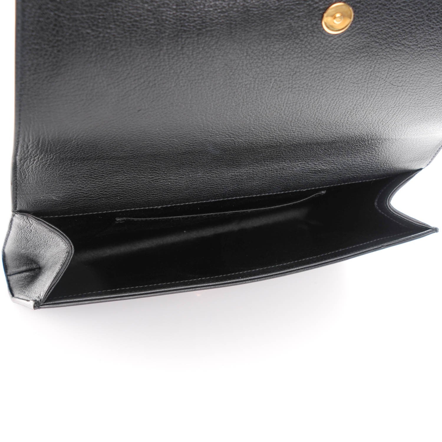Saint Laurent Calfskin Monogram Large Belle De Jour Clutch Black 5 of 7