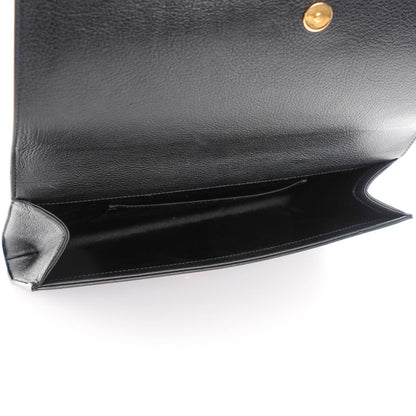 Saint Laurent Calfskin Monogram Large Belle De Jour Clutch Black 5 of 7