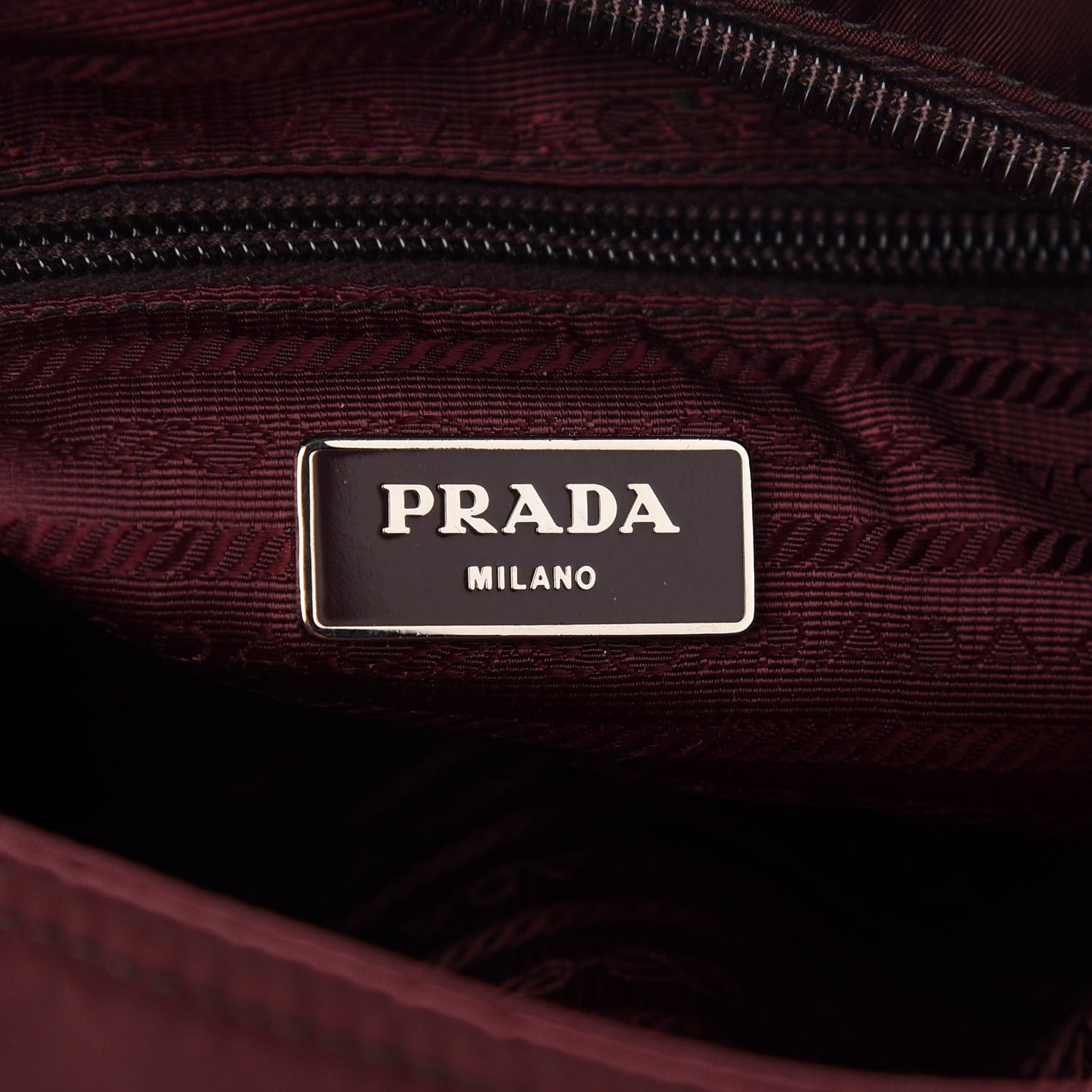 Tessuto Nylon Vela Messenger Bag Bordeaux