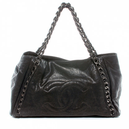 Chanel Leather Modern Chain Large Tote Black 1 of 9