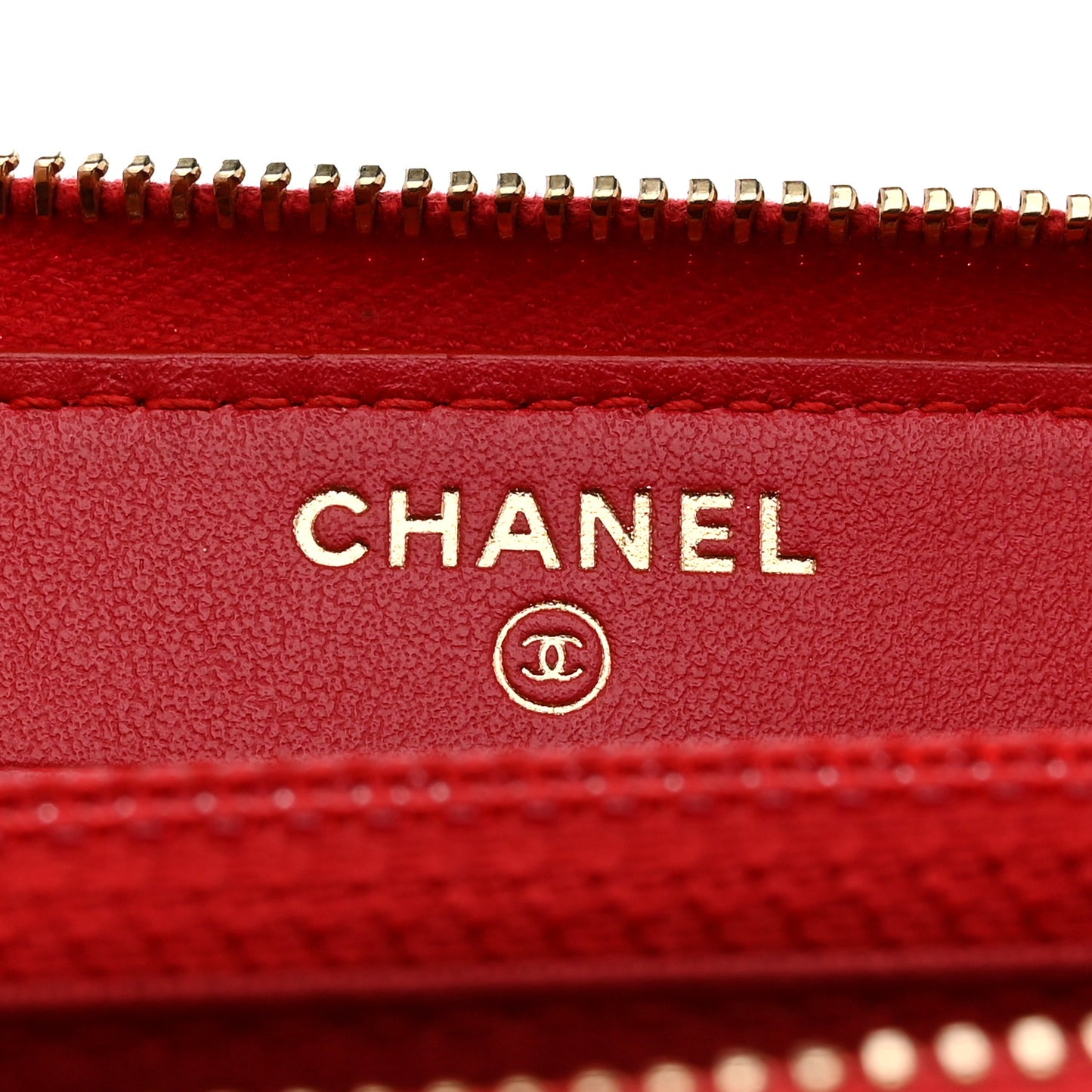 Caviar Quilted Medium Filigree Zip Around Wallet Dark Red
