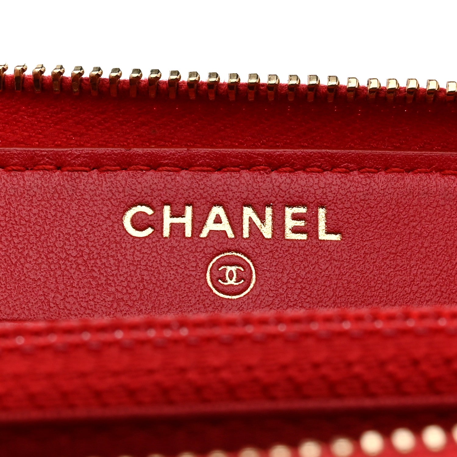 Chanel Caviar Quilted Medium Filigree Zip Around Wallet Dark Red 6 of 7