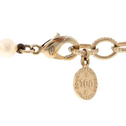 Chanel Pearl CC 100th Anniversary Necklace Light Gold 5 of 6