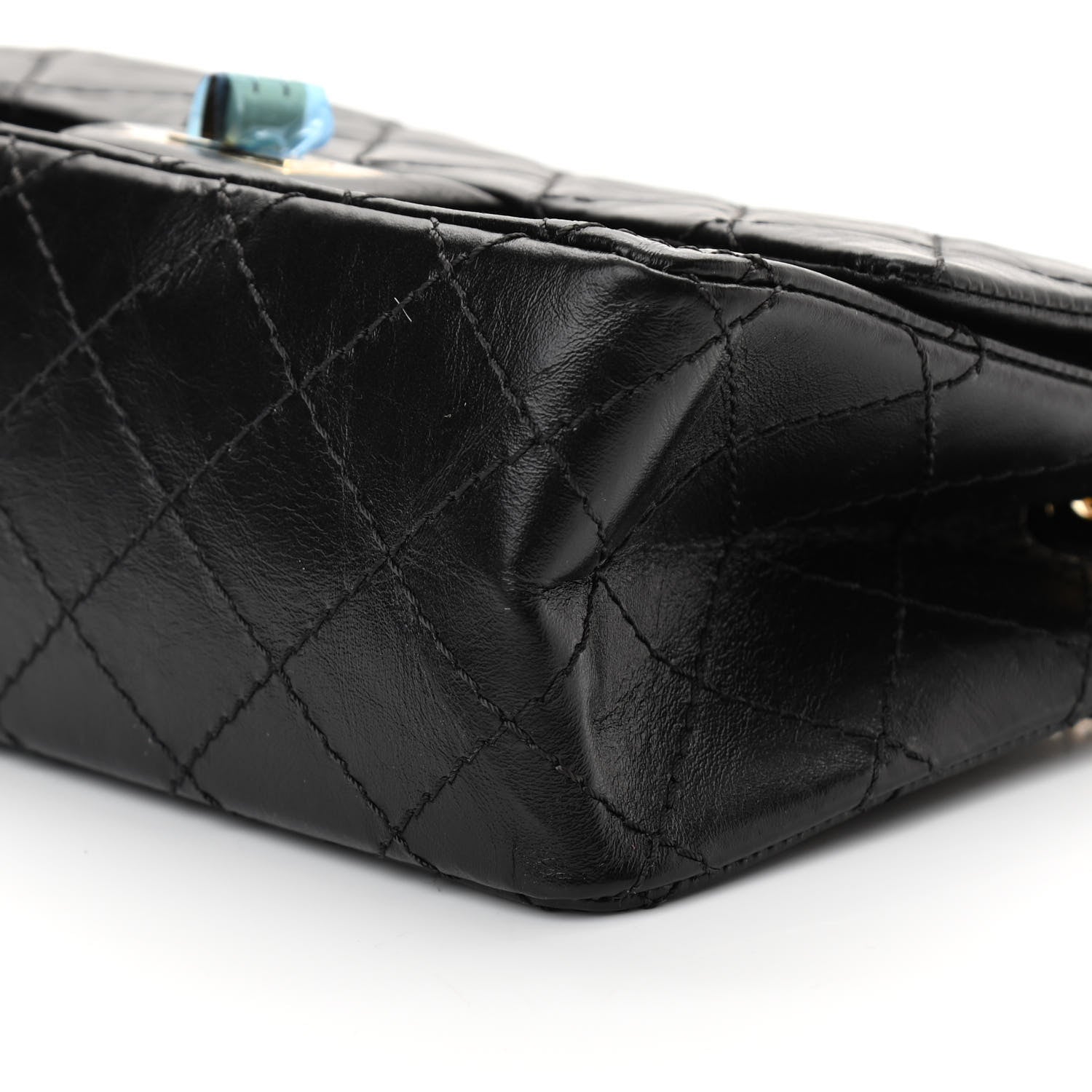 Chanel Aged Calfskin Quilted 2.55 Reissue Mini Flap Black 10 of 12