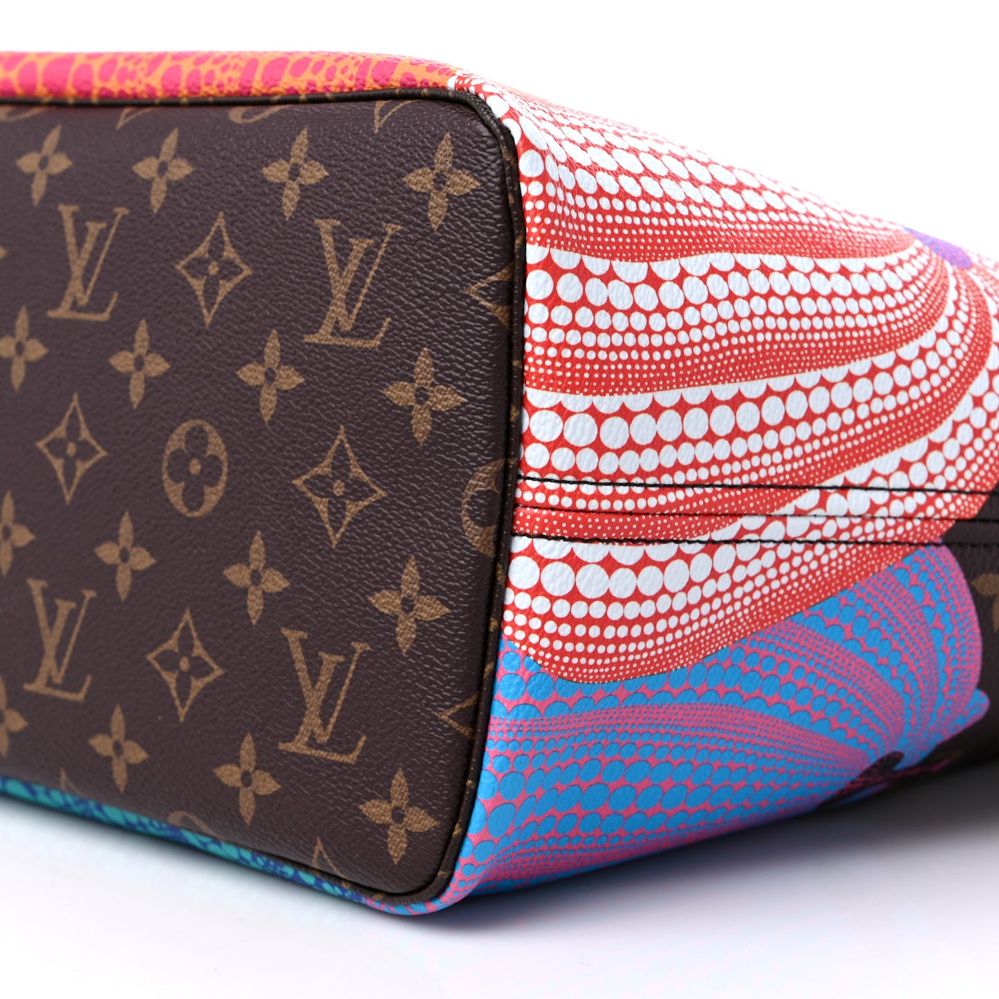LV X YK Monogram Kusama Pumpkin Neverfull MM