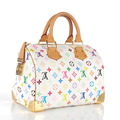 Louis Vuitton Monogram Multicolor Speedy 30 White 3 of 7