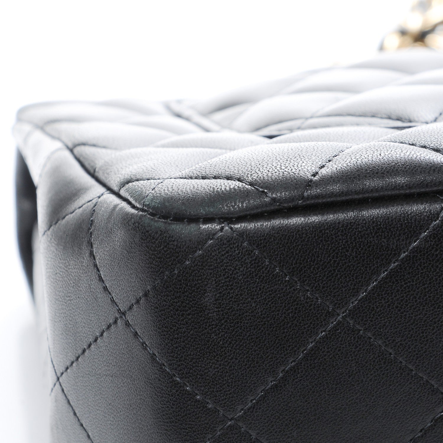 Chanel Lambskin Quilted Jumbo Single Flap Black 10 of 12