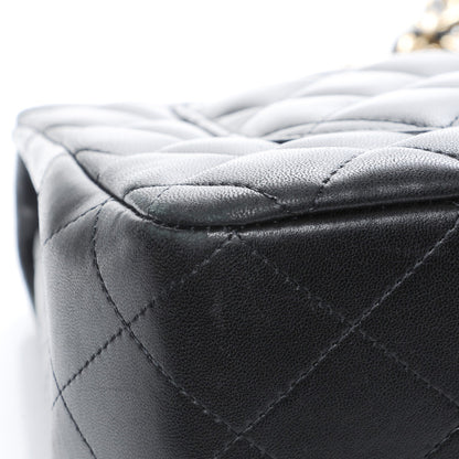 Chanel Lambskin Quilted Jumbo Single Flap Black 10 of 12