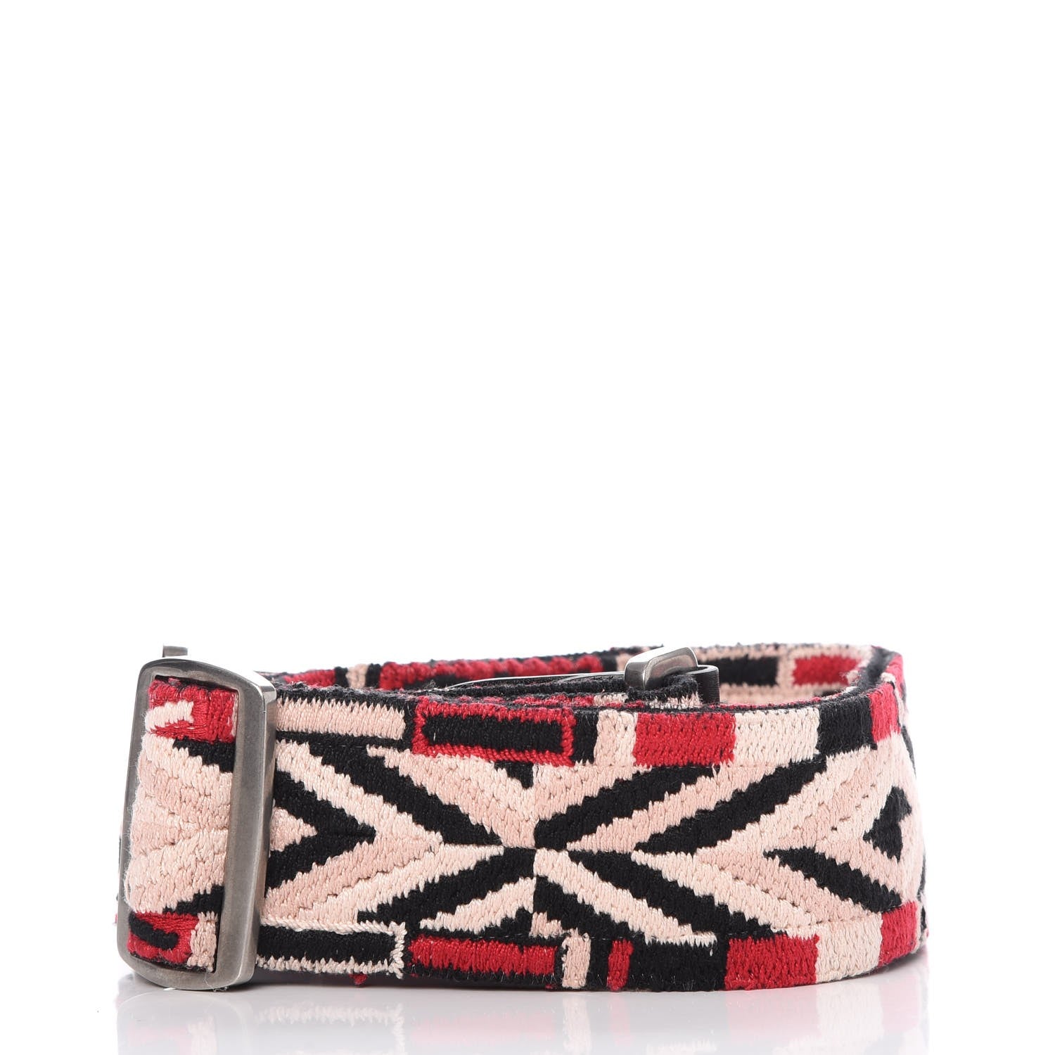 Valentino Garavani Canvas Geometric Embroidered Rockstud Guitar Strap Multicolor 2 of 4