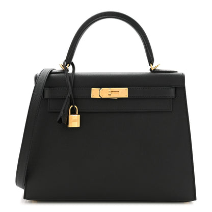 Hermes Epsom Kelly Sellier 28 Black 1 of 11