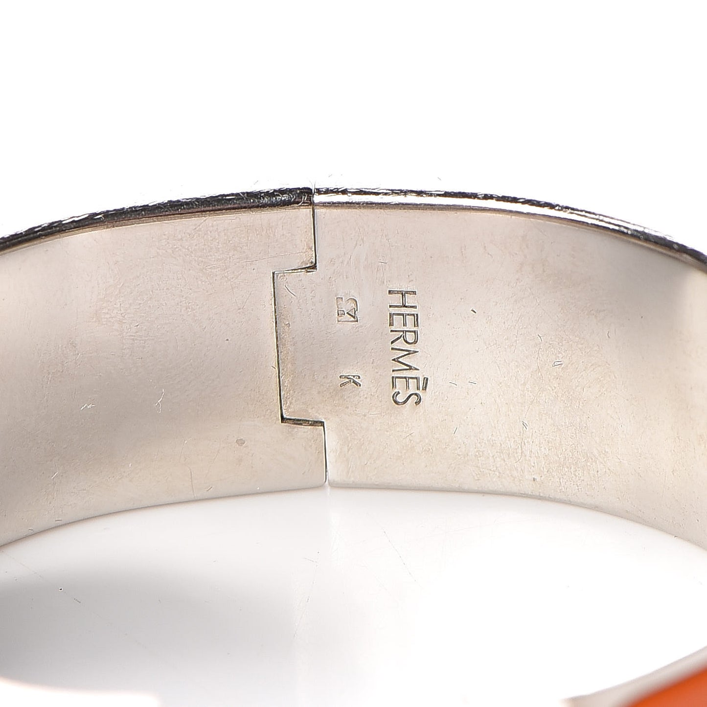 Enamel Wide Clic Clac H Bracelet PM Orange