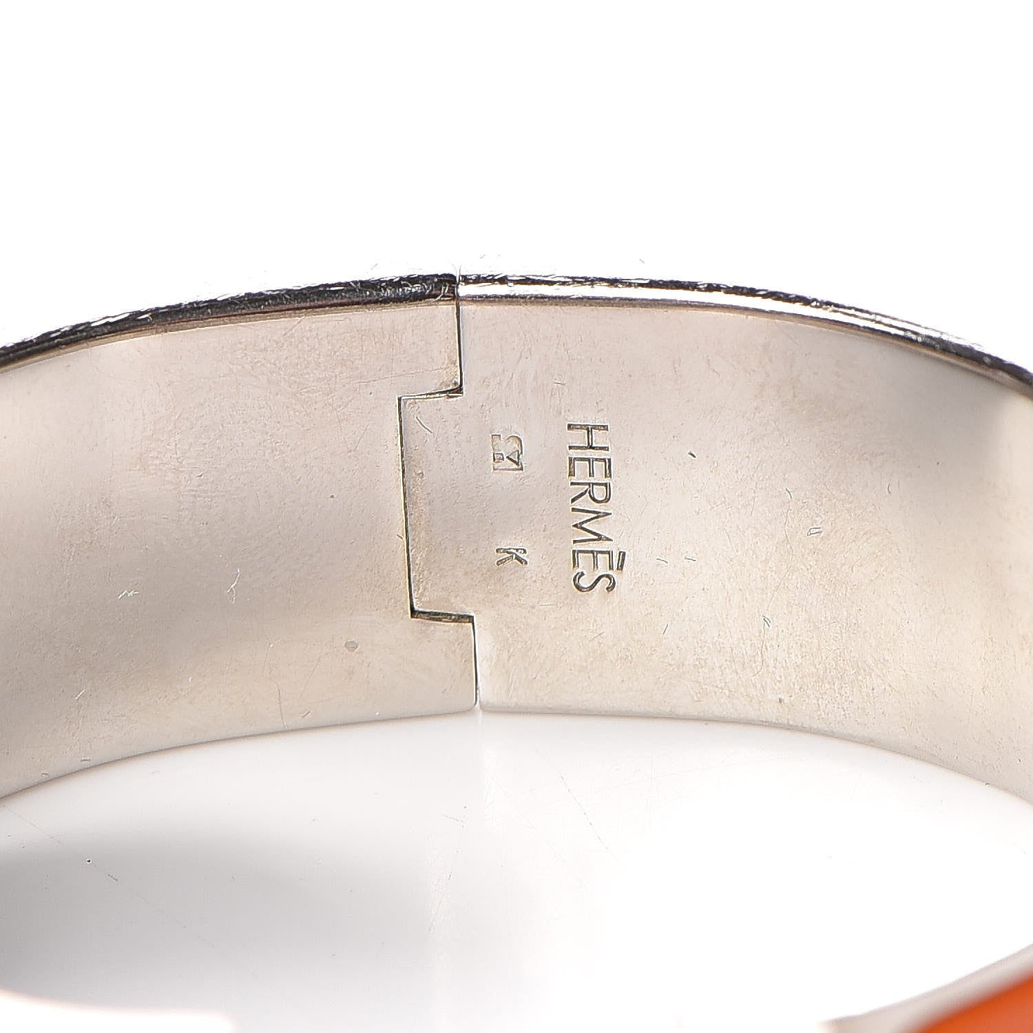Hermes Enamel Wide Clic Clac H Bracelet PM Orange 4 of 5