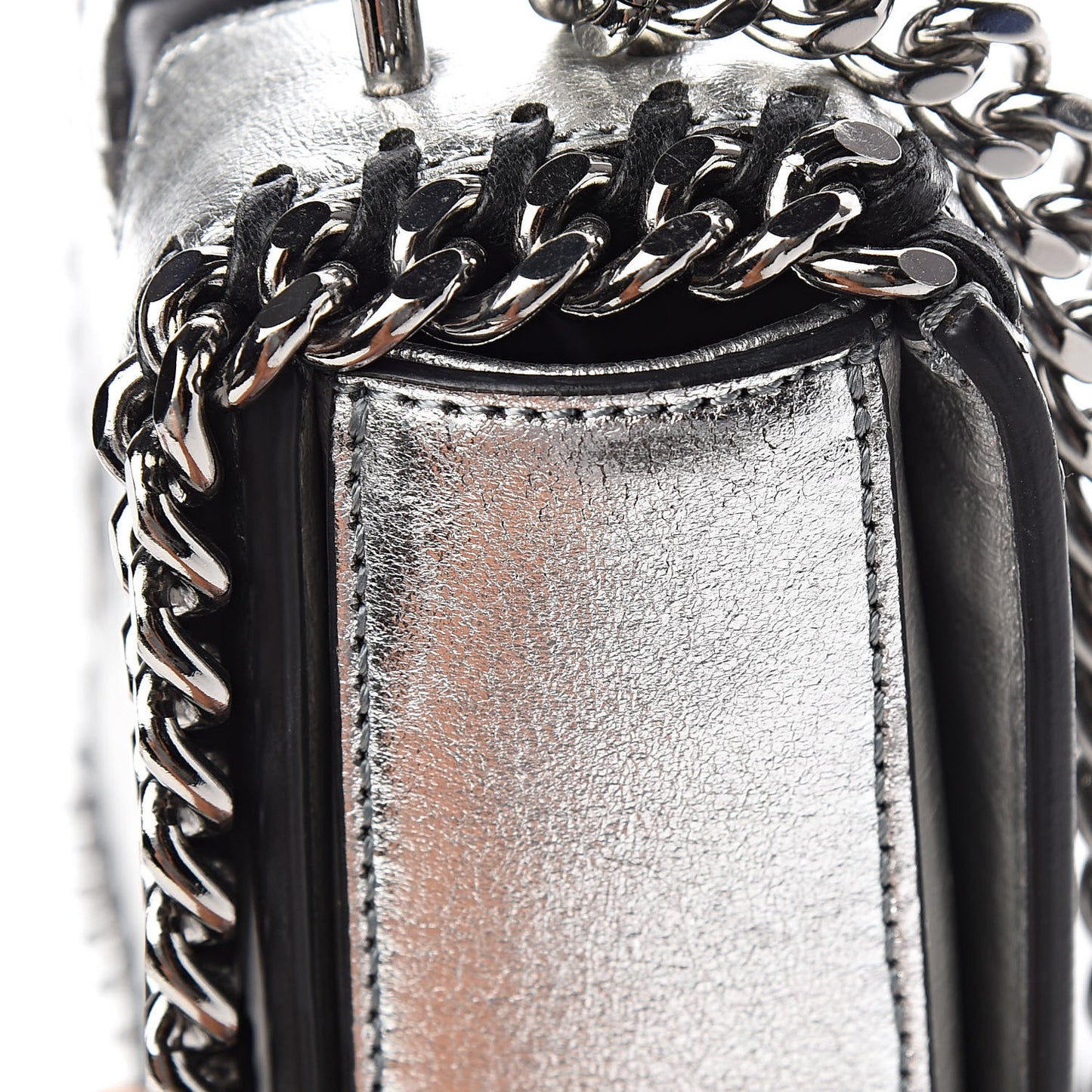 Metallic Alter Nappa Medium Star Falabella Box Shoulder Bag Silver