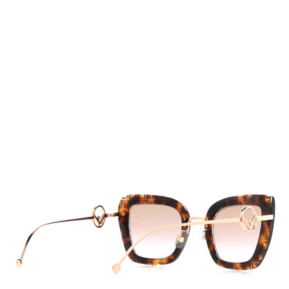 Fendi Acetate Metal F is Fendi FF Square Cat Eye Sunglasses FF 0408/S Havana 4 of 7