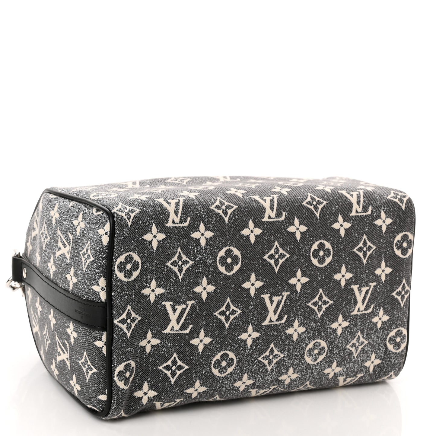 Denim Monogram Jacquard Speedy Bandouliere 25 Black