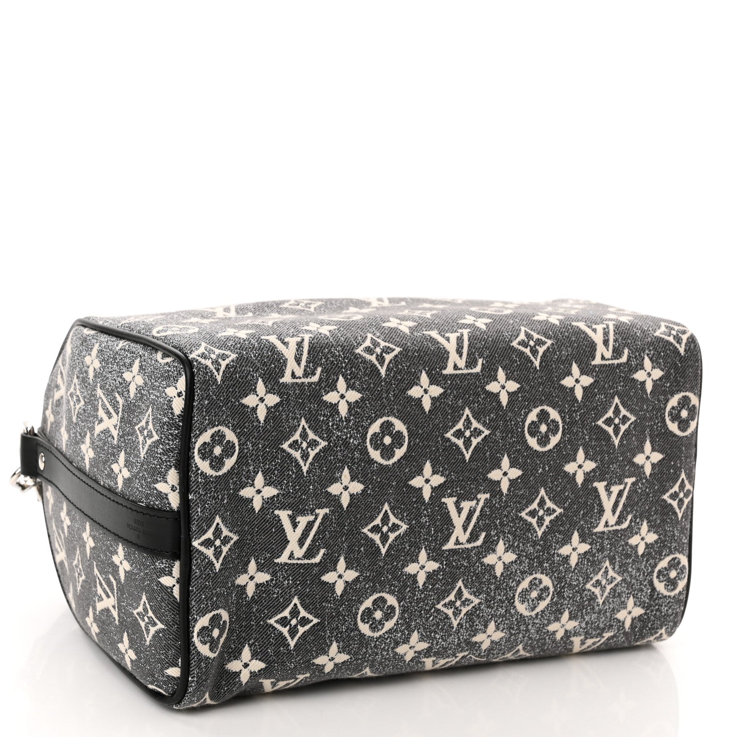 Louis Vuitton Denim Monogram Jacquard Speedy Bandouliere 25 Black 4 of 10