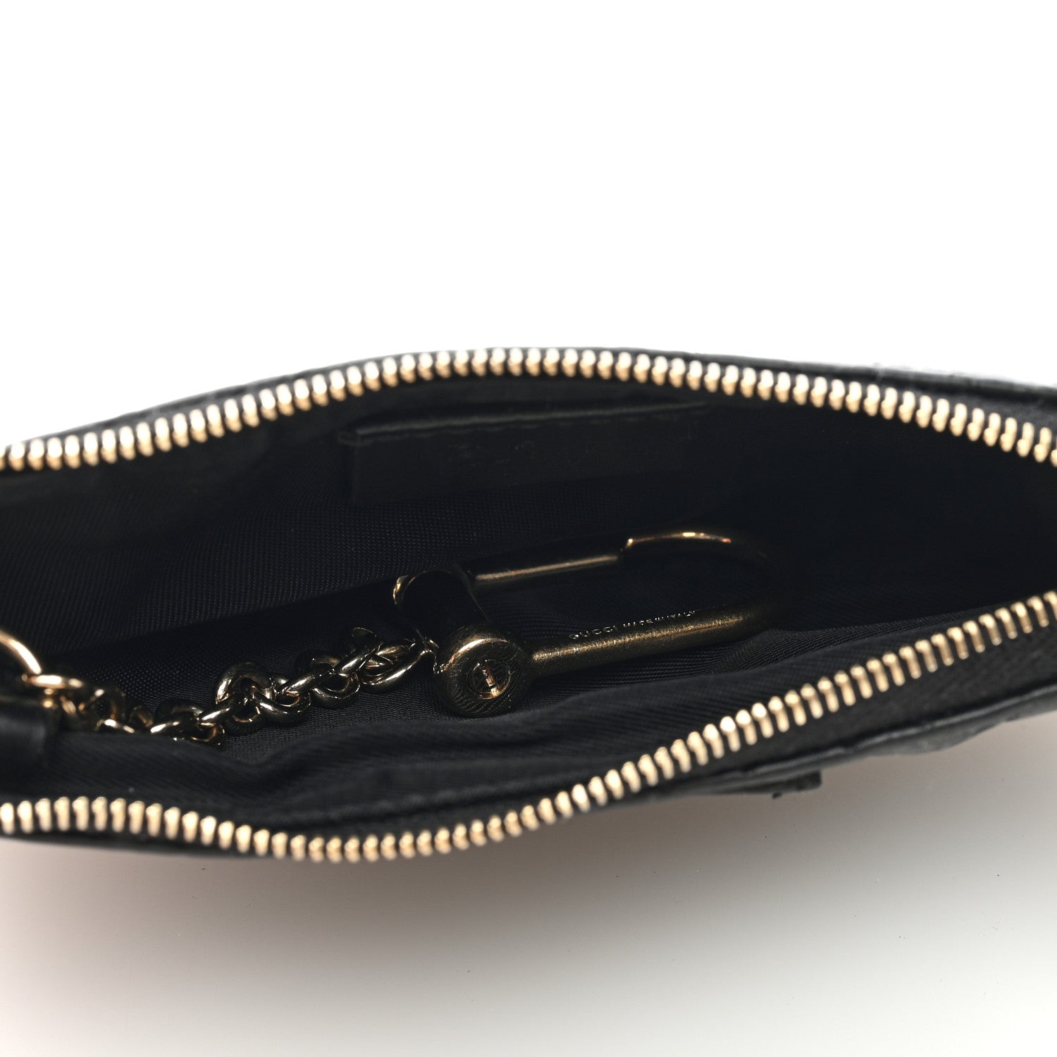 Gucci Microguccissima Key Ring Coin Case Black 5 of 6