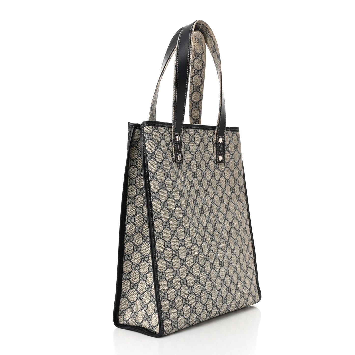 GG Plus Monogram Small Signature Web Loop Vertical Tote Navy