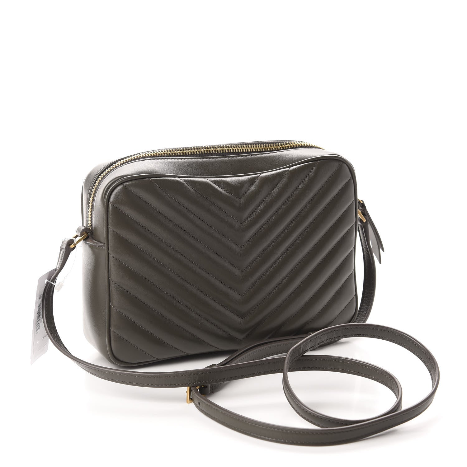 Saint Laurent Calfskin Matelasse Monogram Lou Camera Bag Sea Pebble 3 of 10