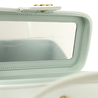 Chanel Shiny Caviar Preppy Coco Long Vanity With Strap Light Blue 11 of 12