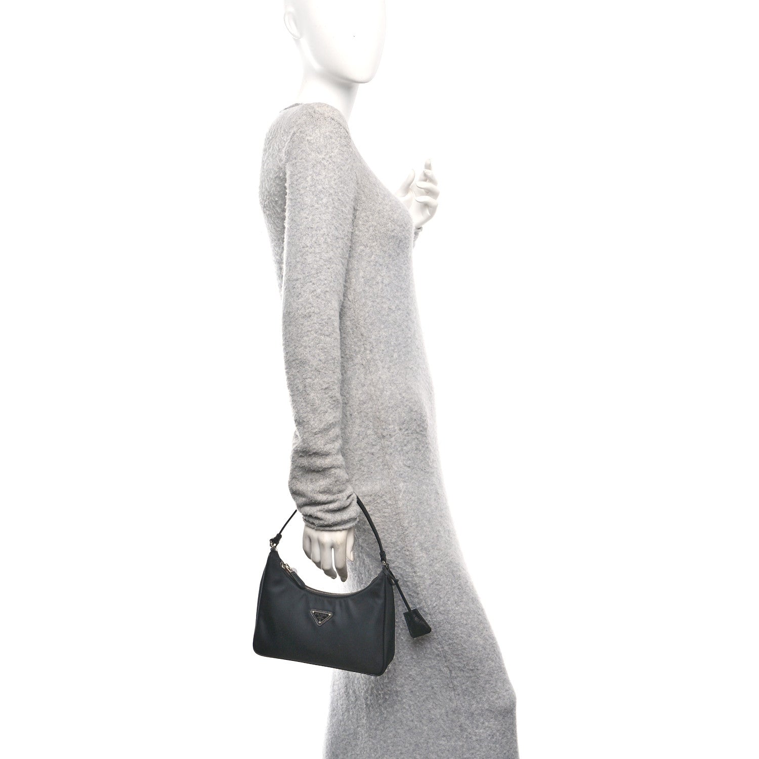 Prada Tessuto Nylon Mini Re-Edition 2000 Bag Black 2 of 10