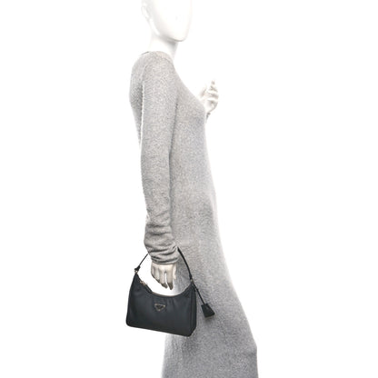 Prada Tessuto Nylon Mini Re-Edition 2000 Bag Black 2 of 10