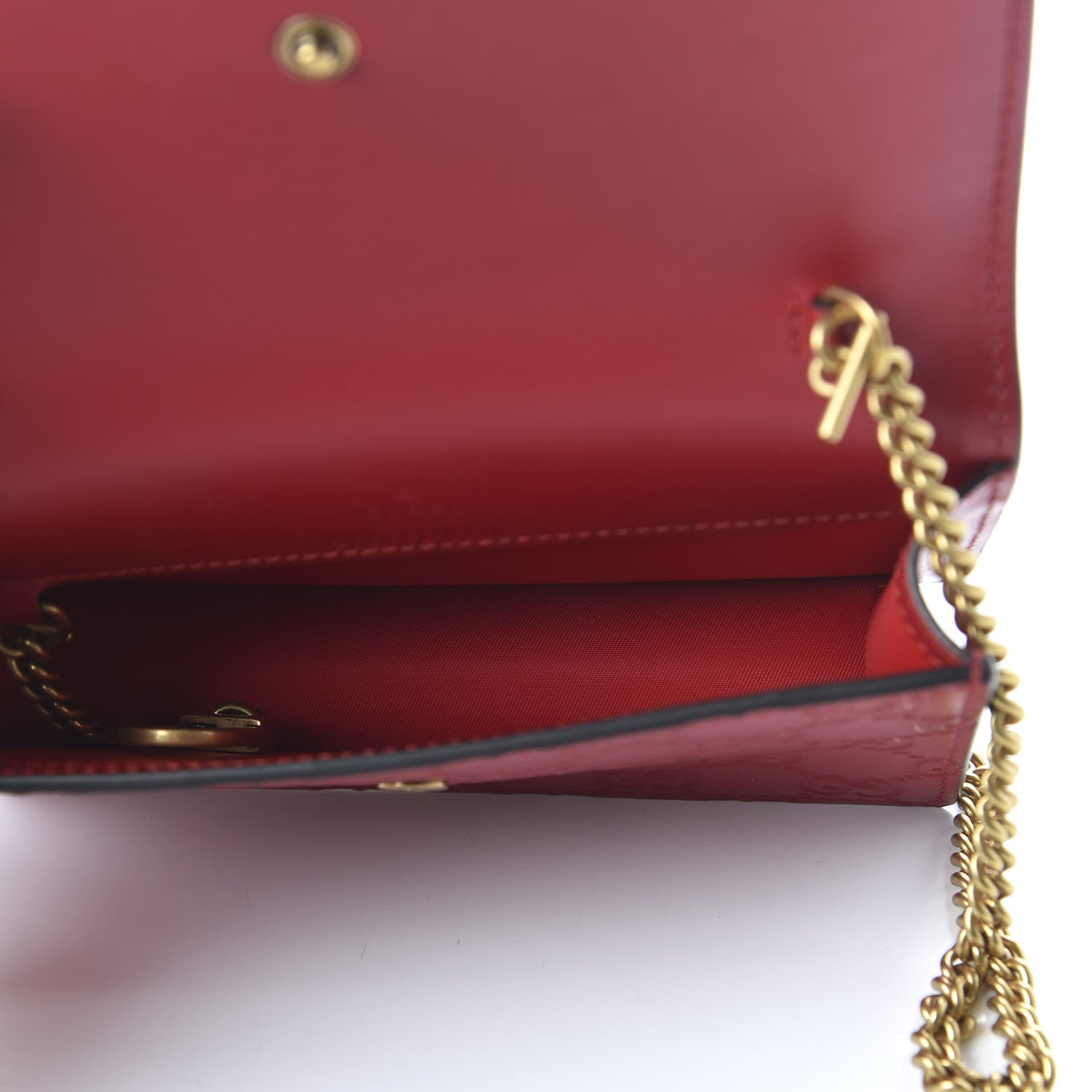 Gucci Guccissima Mini Cherry Chain Bag Hibiscus Red 5 of 10