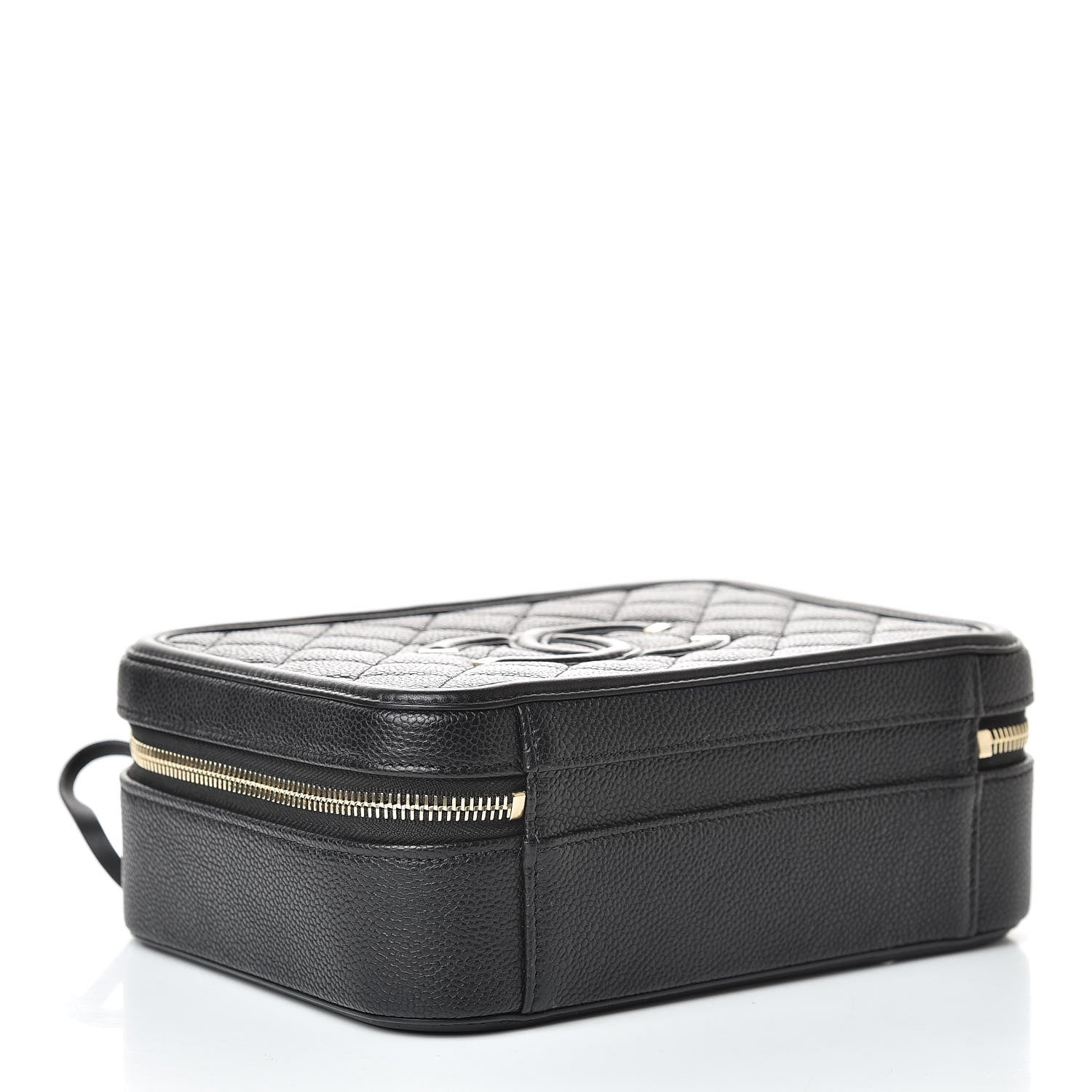 Chanel Caviar Quilted Medium CC Filigree Vanity Case Black 4 of 11