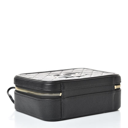 Chanel Caviar Quilted Medium CC Filigree Vanity Case Black 4 of 11