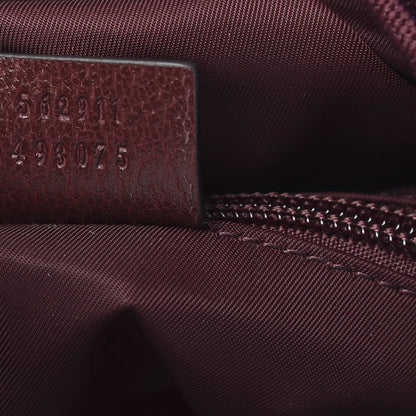 Gucci GG Monogram Script Logo Large Double Pocket Backpack Sahara Rubino Bordeaux 6 of 8